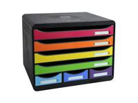 Blankettbox EXACOMPTA Harlequin 7 lådor Primmeshiper