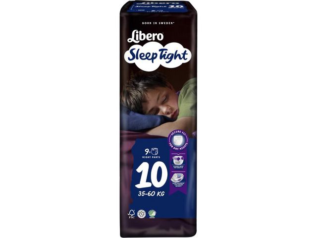 Blöja LIBERO SleepTight S10 35-60kg 9/fp - Primmeshiper
