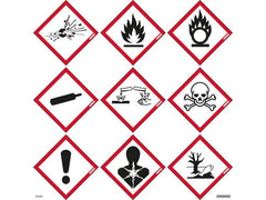Skylt Faropiktogram CLP 9st - Primmeshiper