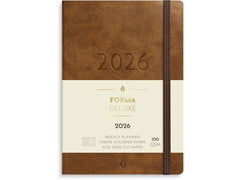 Liten Veckokal. Forma Deluxe 2026 brun Primmeshiper