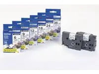 Tape BROTHER TZE315 6mm Vit på Svart Primmeshiper