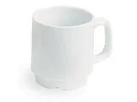 Kaffemugg med öra porslin 26cl vit 6/fp - Primmeshiper