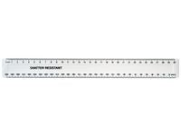 Linjal 30cm splitterfri vit 100/fp - Primmeshiper