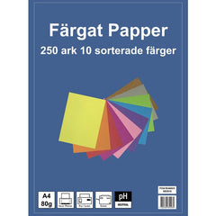 Kop.ppr A4, 80g 10 färger 250/fp