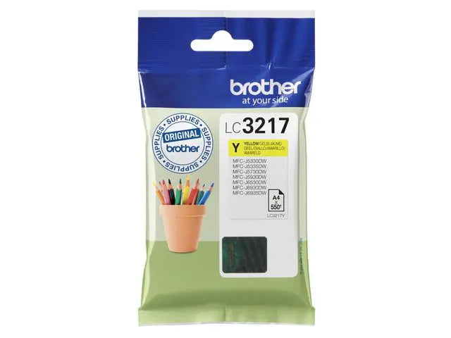 Bläckpatron BROTHER LC3217Y gul - Primmeshiper