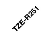 Tape BROTHER TZER251 24mm svart på vit - Primmeshiper