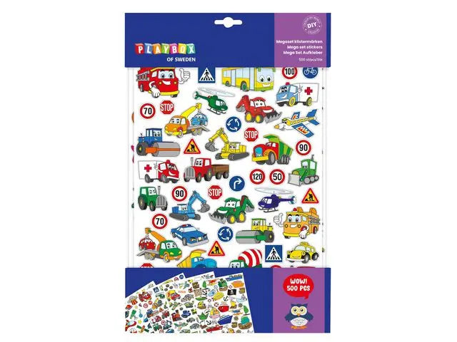 Stickers blandade motiv 500/fp - Primmeshiper