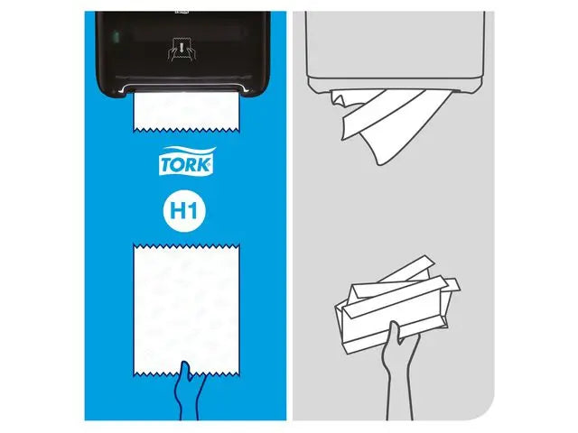 Handduk TORK Uni H1 1-lag vit 280m - Primmeshiper