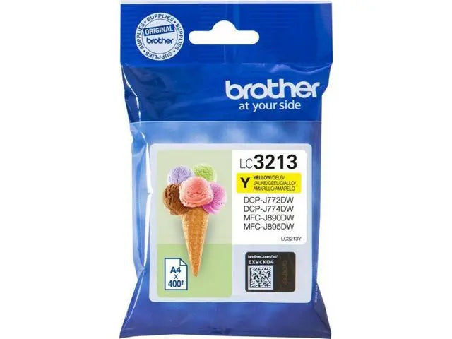 Bläckpatron BROTHER LC3213 gul - Primmeshiper