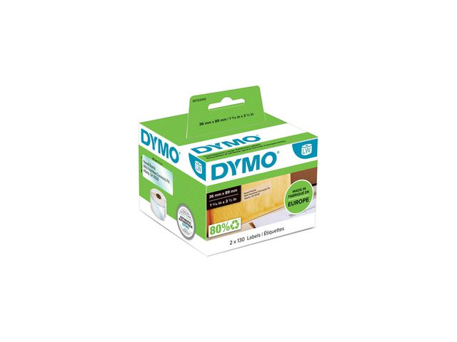 Etikett DYMO 89x36mm transparent 260/fp - Primmeshiper