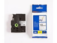 Tape BROTHER TZE-FX241 18mm svart på vit - Primmeshiper