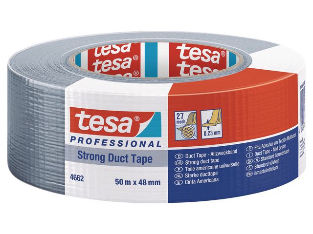 Vävtejp TESA 74662 Strong 48mmx50m silv. - Primmeshiper