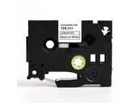 Tape 6mm TZe-211 svart på vit - Primmeshiper