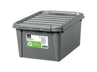 Plastlåda SMARTSTORE ECO 32L m.lock grå Primmeshiper
