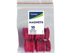 Magnetknappar LYRECO 22mm röd 10/fp - Primmeshiper
