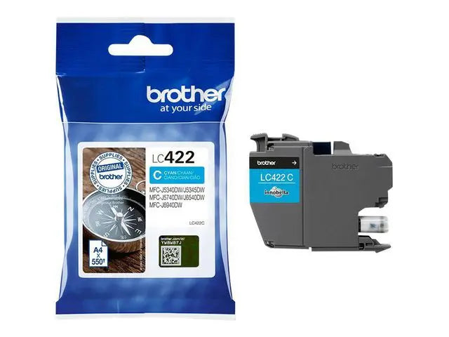 Bläckpatron BROTHER LC422C Cyan - Primmeshiper