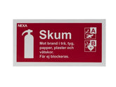Skylt Brandsläckare Skum 10x20cm Primmeshiper