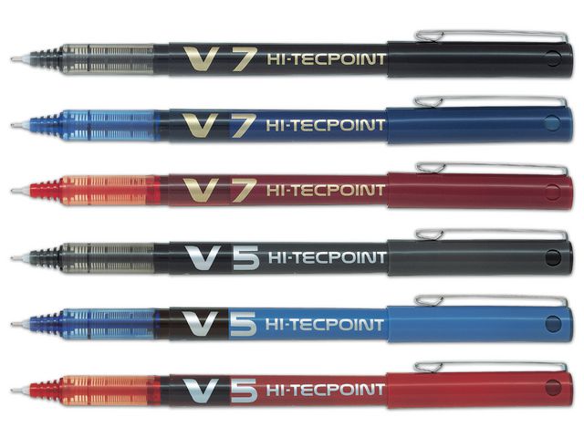 Bläckkulpenna PILOT Hi-Tec V5 Grip svart - Primmeshiper