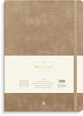 Ant.bok BURDE Deluxe A5 linj smooth beig