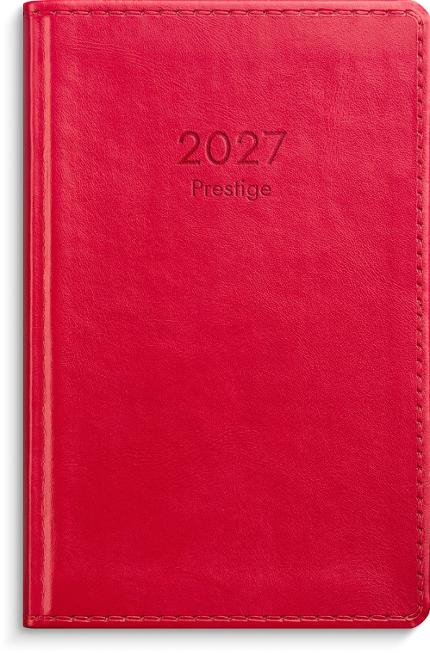 Kalender Prestige 2027 konstläder röd