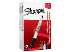 Märkpenna SHARPIE Twin Tip svart 12/fp Primmeshiper