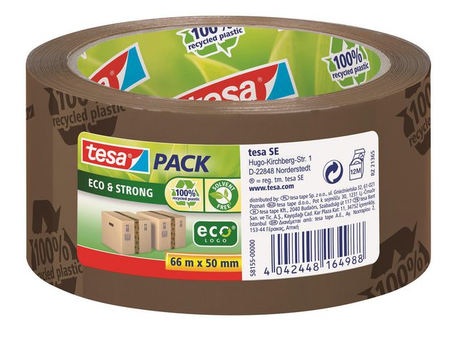 Packtejp TESA Eco Strong 50mmx66m brun - Primmeshiper