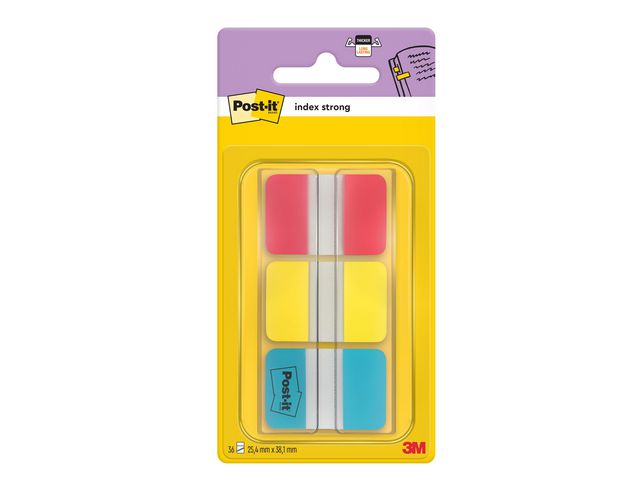 Index POST-IT stark 25,4x38,1r/g/b 66/fp - Primmeshiper