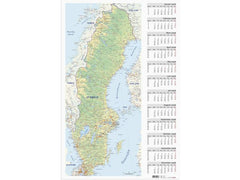 Väggblad Sverigekarta 2026 Primmeshiper
