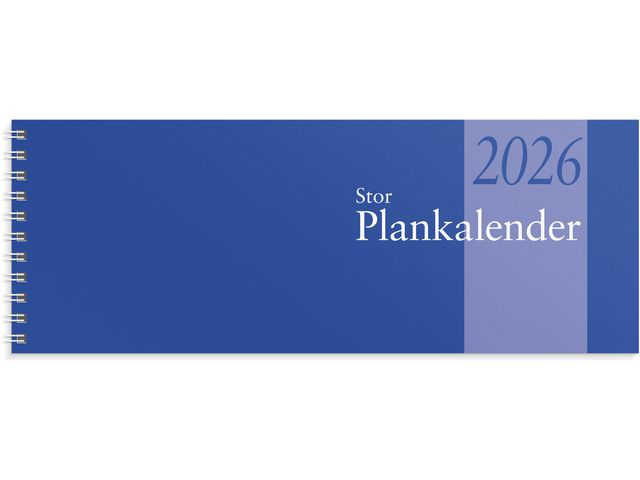 Stor Plankalender 2026 spiralbunden Primmeshiper