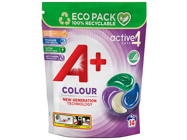 Tvättkapslar A+ Color Active4 14/fp - Primmeshiper