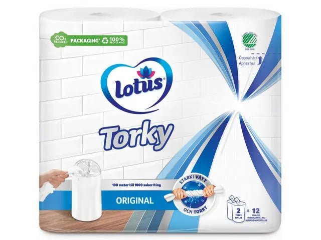 Torkrulle Lotus Torky 1-L vit 12/fp - Primmeshiper