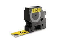 Tape DYMO D1 24mm svart på gul - Primmeshiper