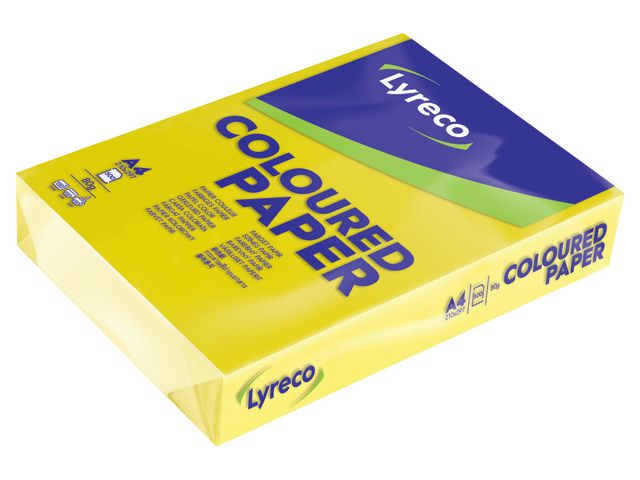 Kop.ppr LYRECO A4 80g oh solgult 500/fp - Primmeshiper