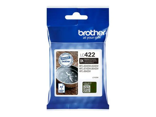 Bläckpatron BROTHER LC422BK Svart - Primmeshiper
